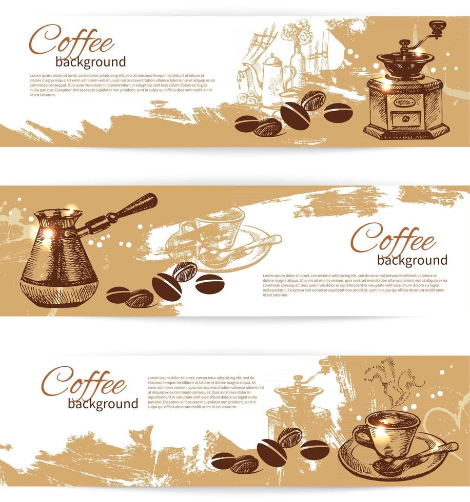 Kaffee Hintergrunddesign vektor