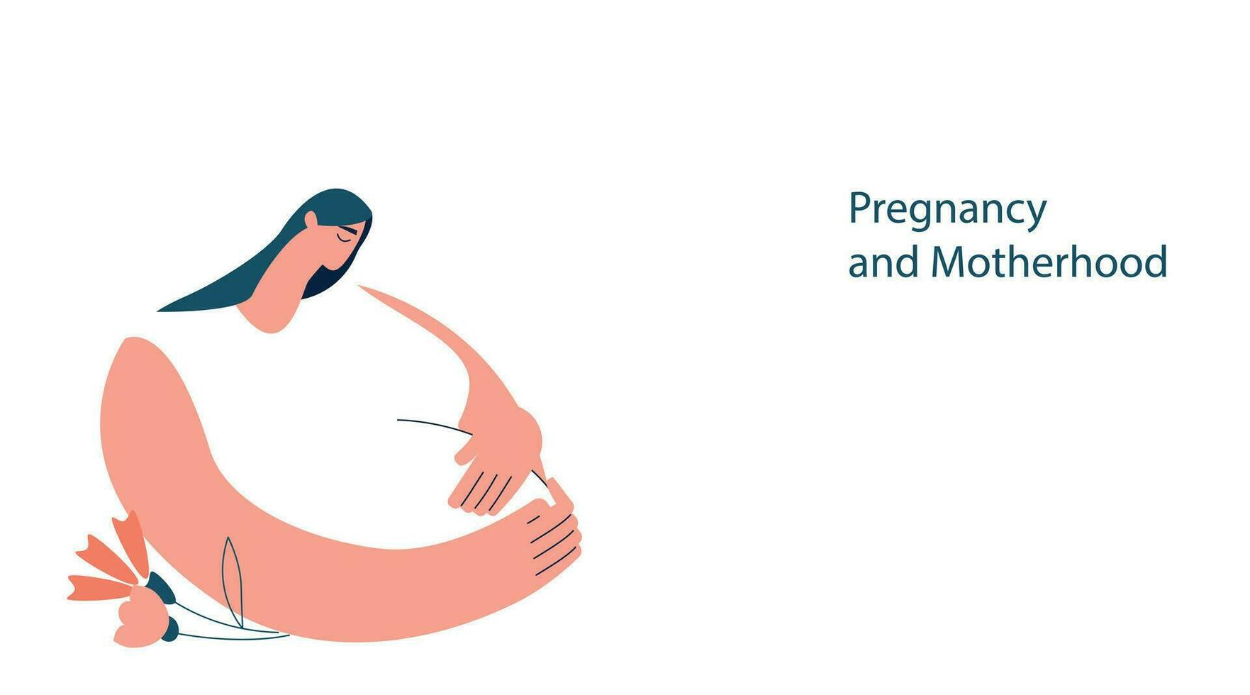 modern Banner Über Schwangerschaft und Mutterschaft vektor