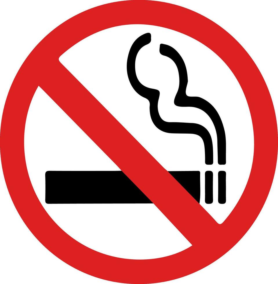 Rauchverbot auf weißem Hintergrund vektor