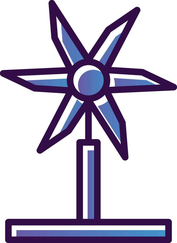 Windturbinen-Vektor-Icon-Design vektor