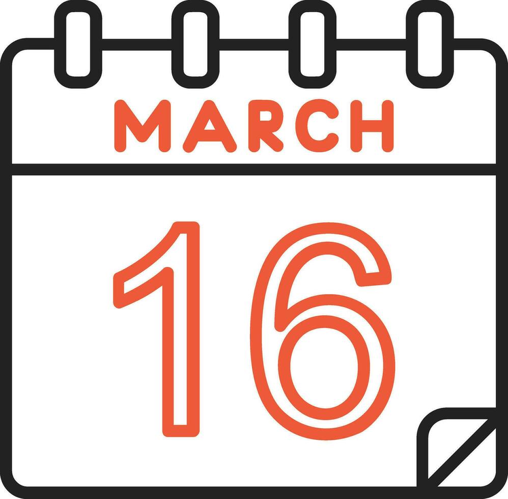 16 März Vektor Symbol