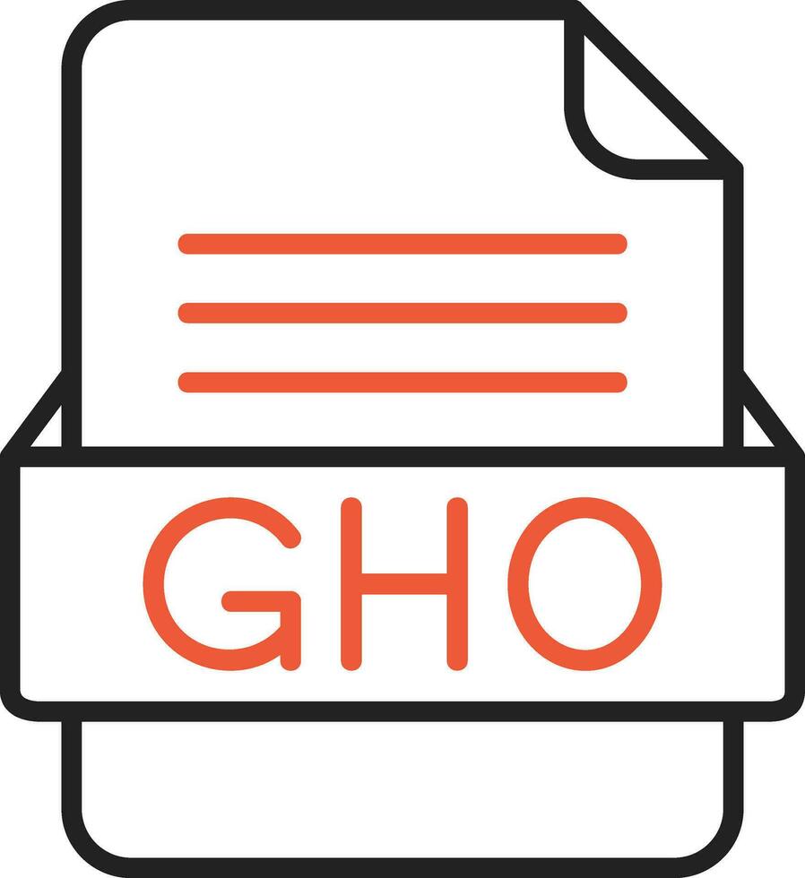 gho Datei Format Vektor Symbol