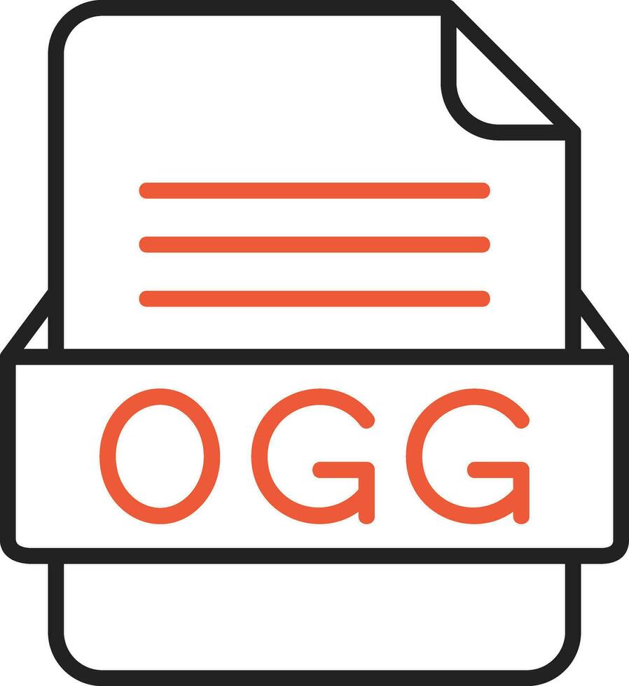 ogg Datei Format Vektor Symbol