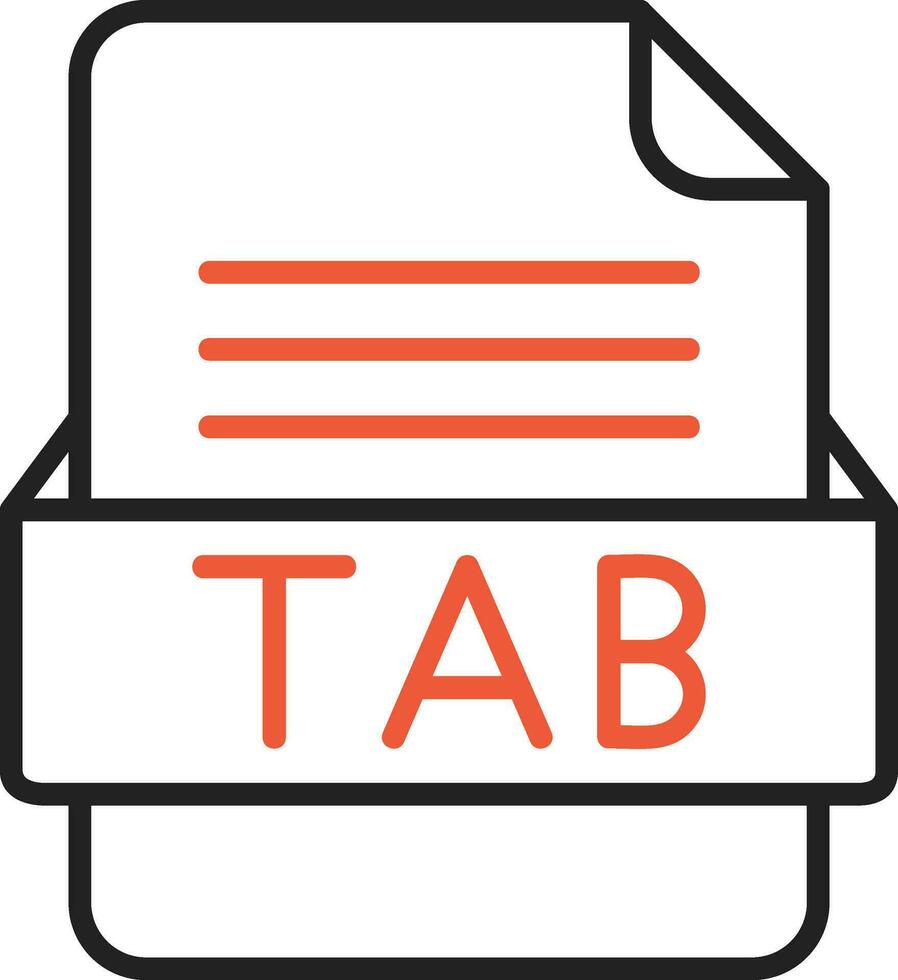 Tab Datei Format Vektor Symbol