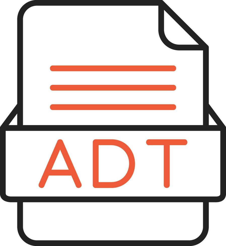 adt Datei Format Vektor Symbol