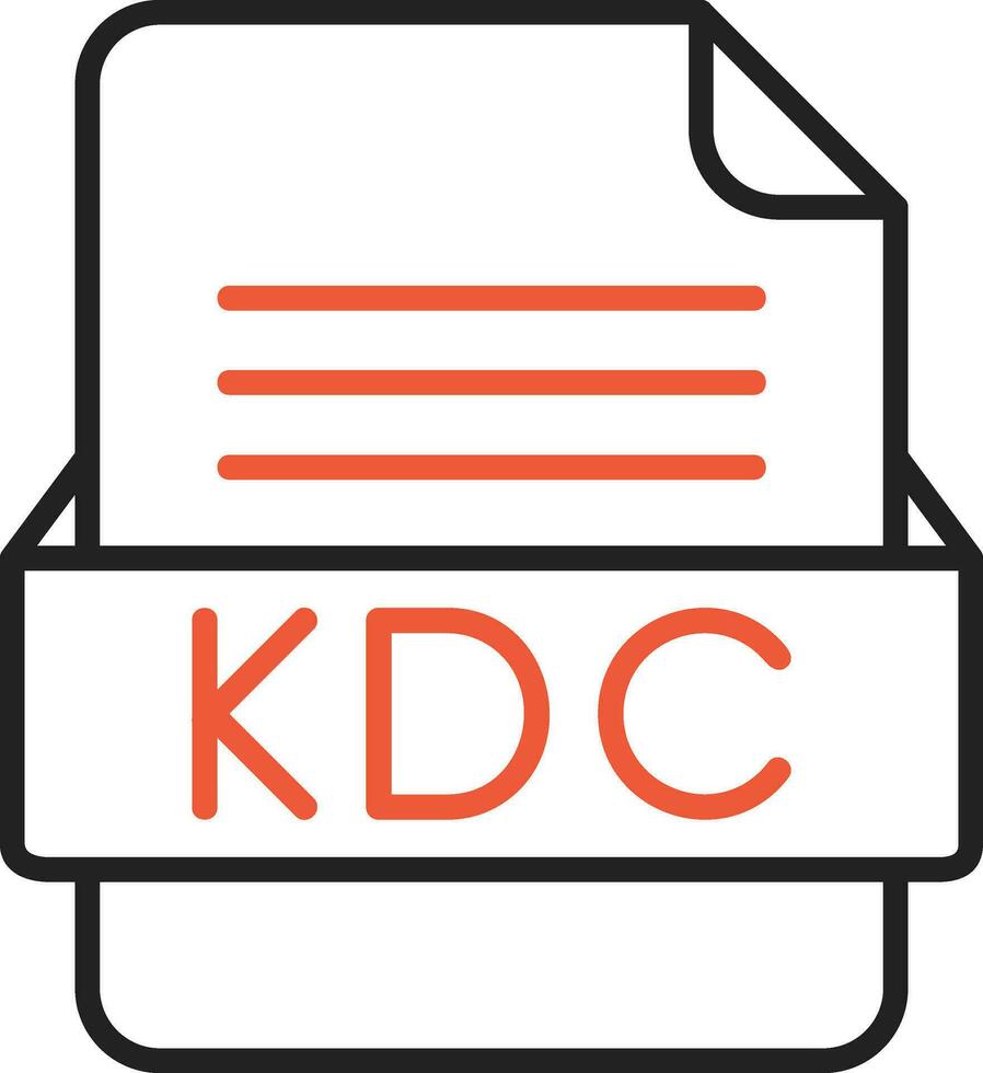 kdc Datei Format Vektor Symbol