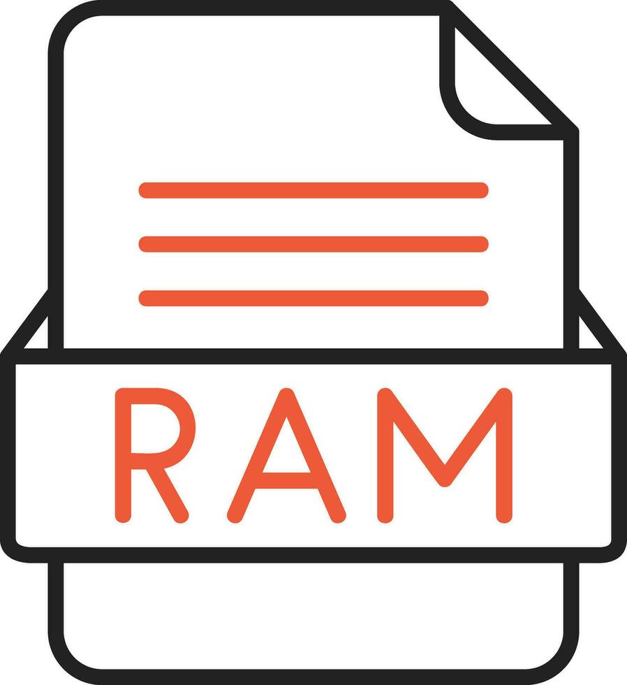 RAM Datei Format Vektor Symbol