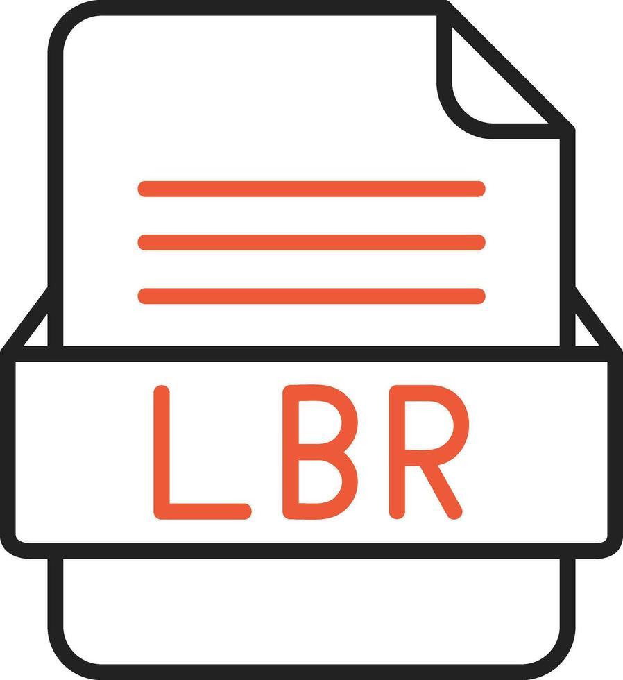 lbr Datei Format Vektor Symbol