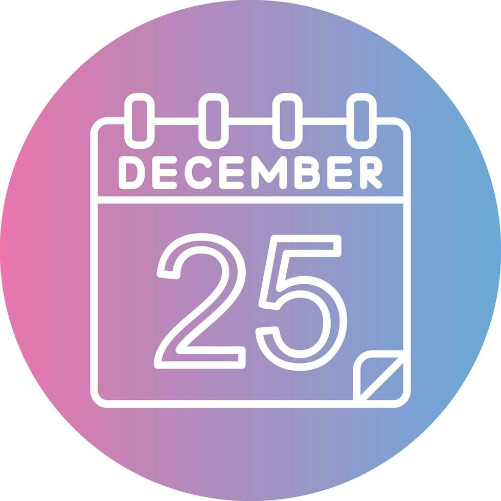 25 Dezember Vektor Symbol