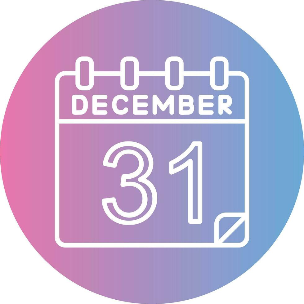 31 december vektor ikon