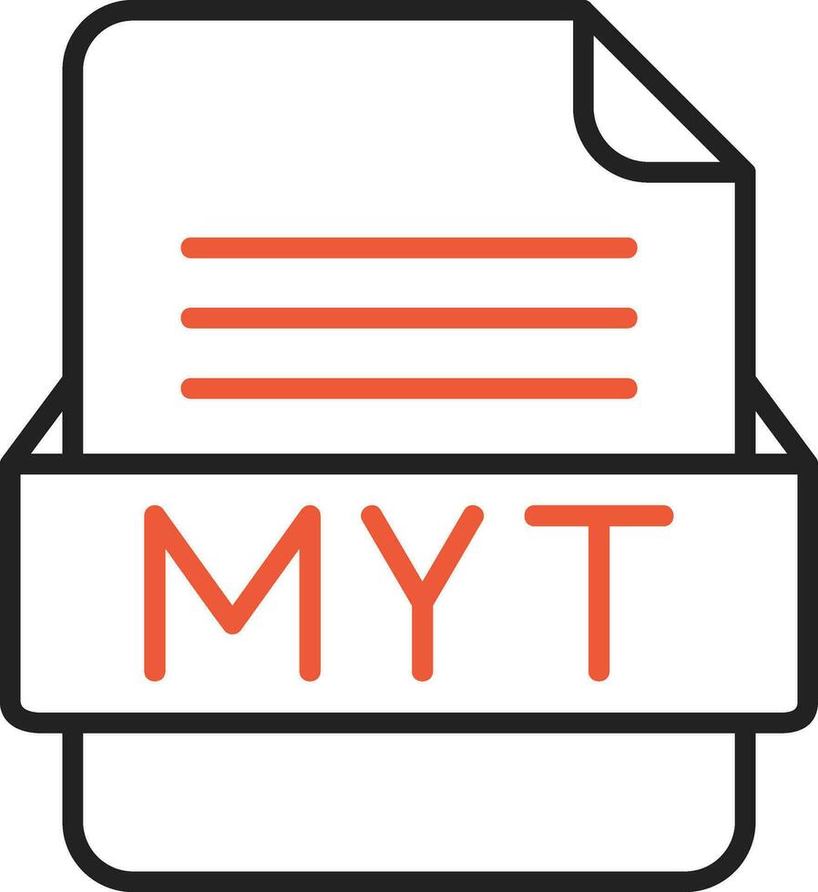 myd fil formatera vektor ikon