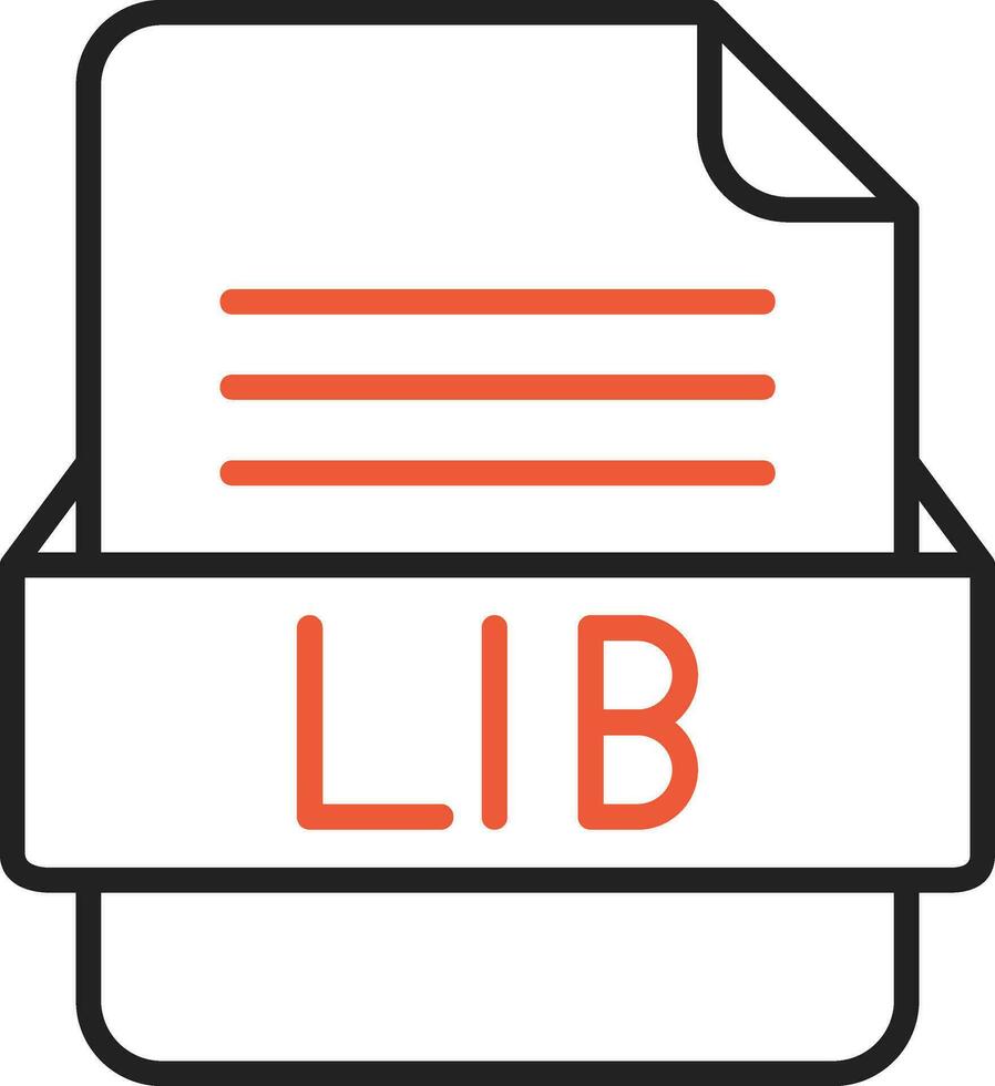 lib Datei Format Vektor Symbol