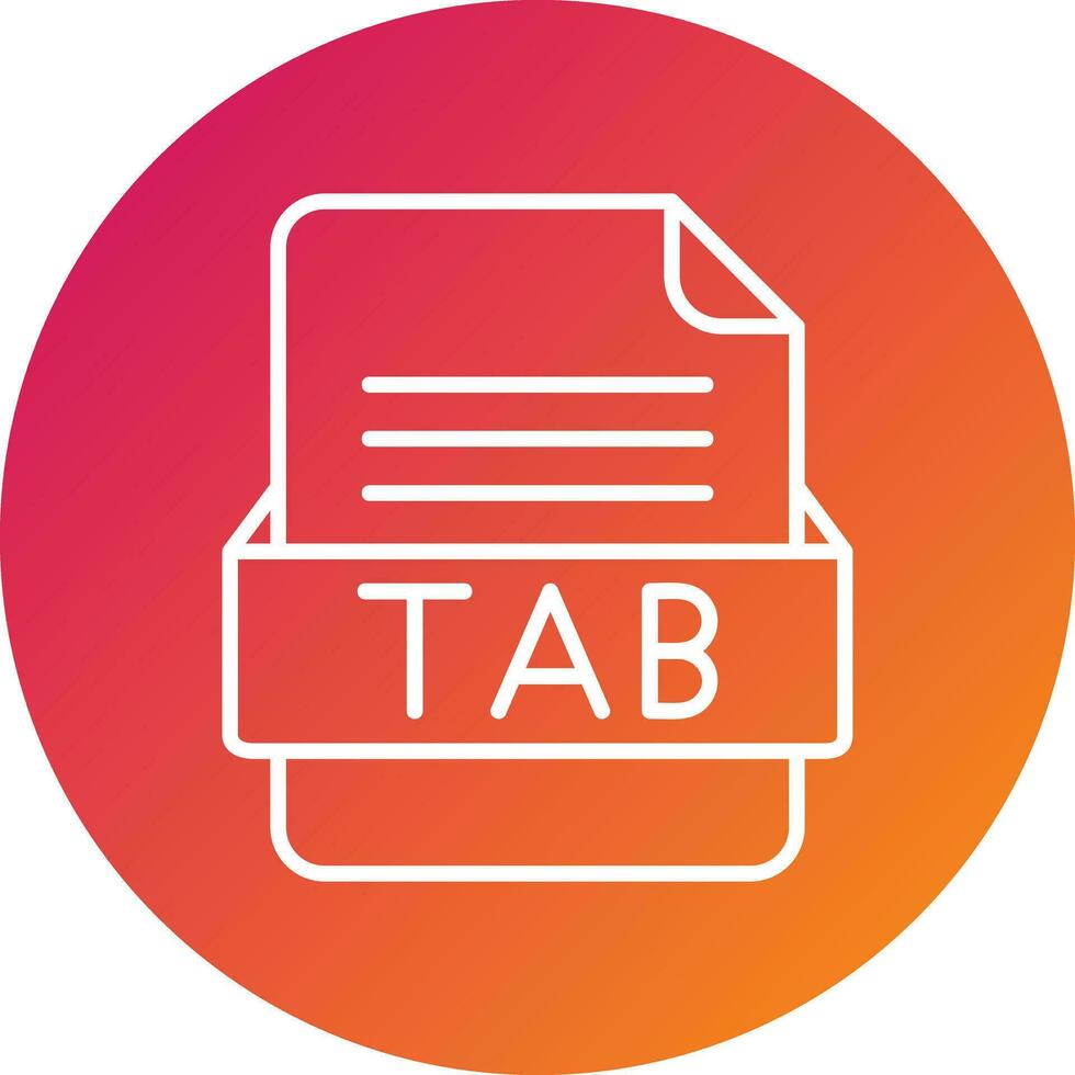 Tab Datei Format Vektor Symbol