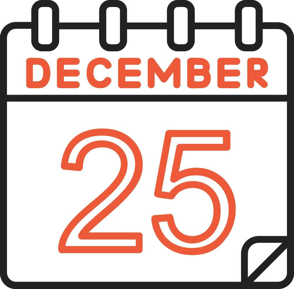 25 Dezember Vektor Symbol