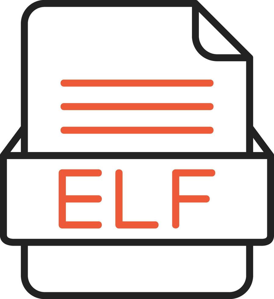 Elf Datei Format Vektor Symbol