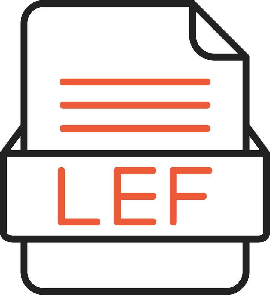 lef Datei Format Vektor Symbol