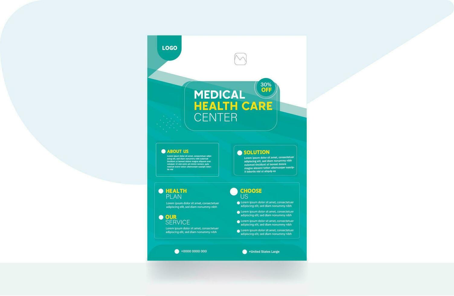 medicinsk flygblad sjukvård företags- flygblad broschyr design sjukvård flygblad baner bakgrund mall vektor