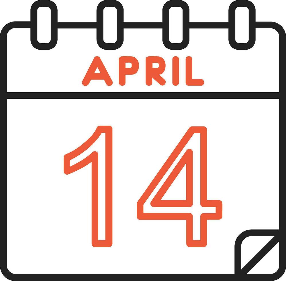 14 April Vektor Symbol