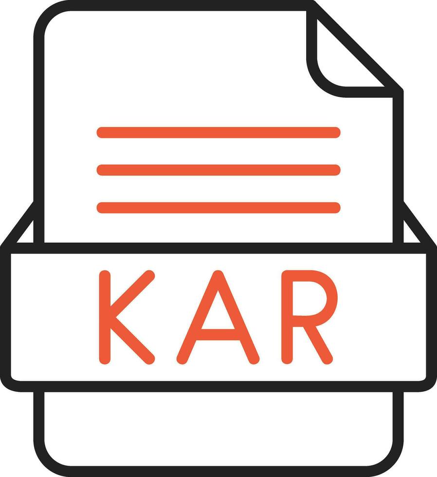 Kar Datei Format Vektor Symbol