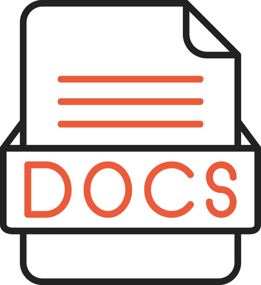 docs Datei Format Vektor Symbol