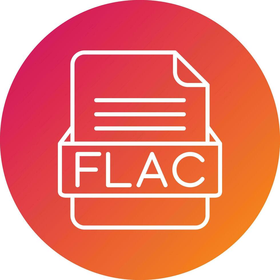 flac Datei Format Vektor Symbol