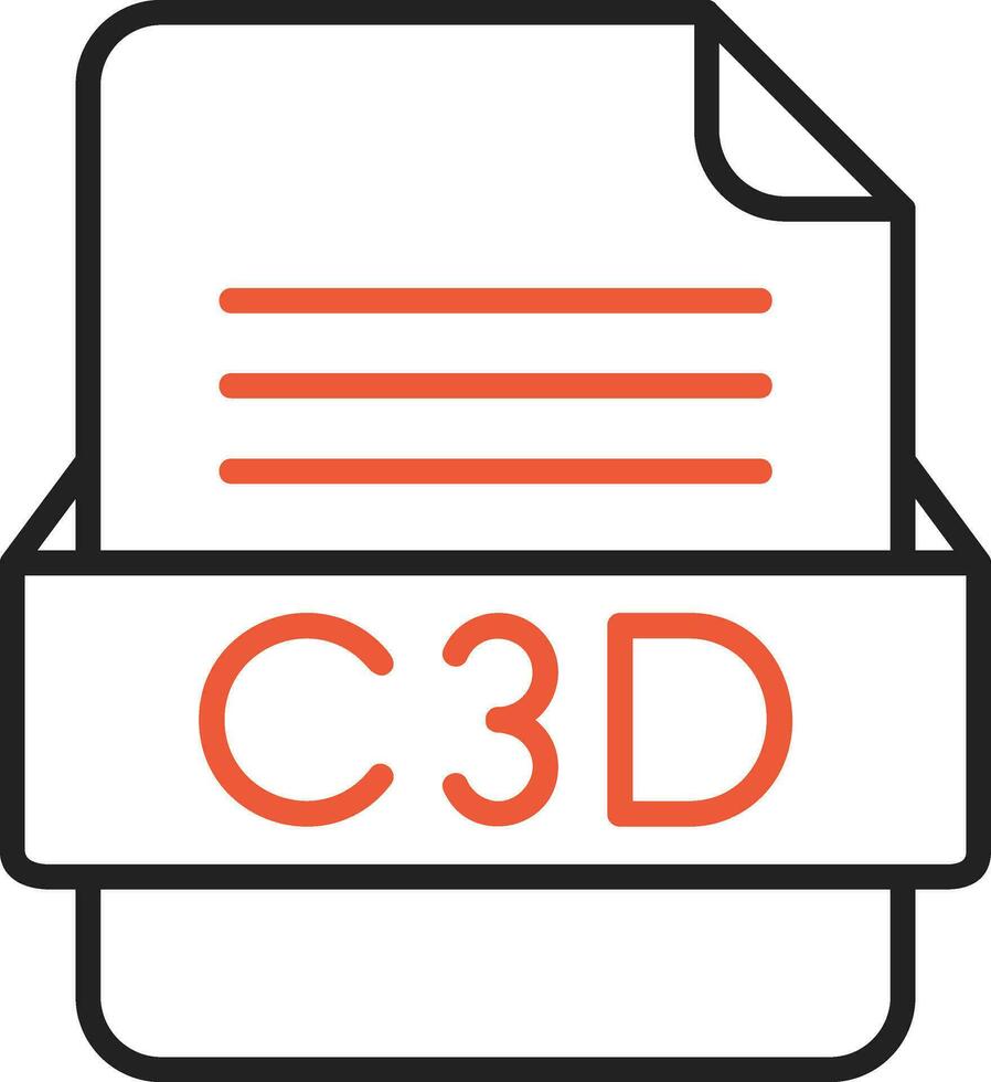 c3d Datei Format Vektor Symbol