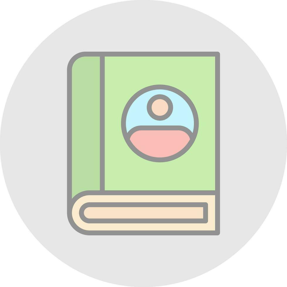 Kontaktbuch-Vektor-Icon-Design vektor