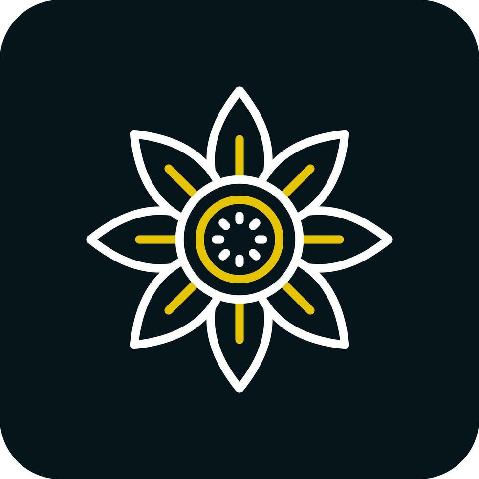 Sonnenblumen-Vektor-Icon-Design vektor