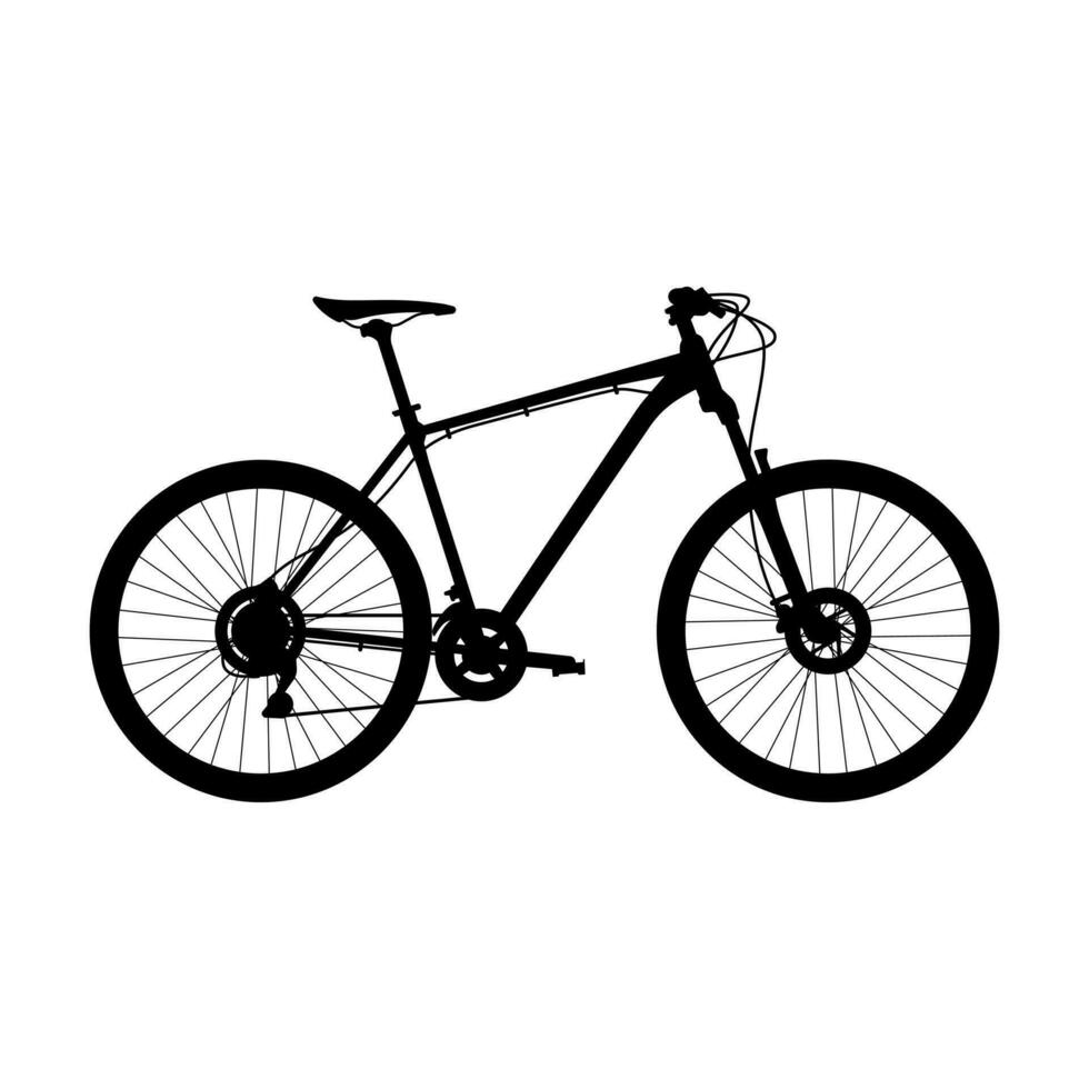 berg cykel vektor illustration. cykel silhuett vektor bild. lämplig för transport och sport element.