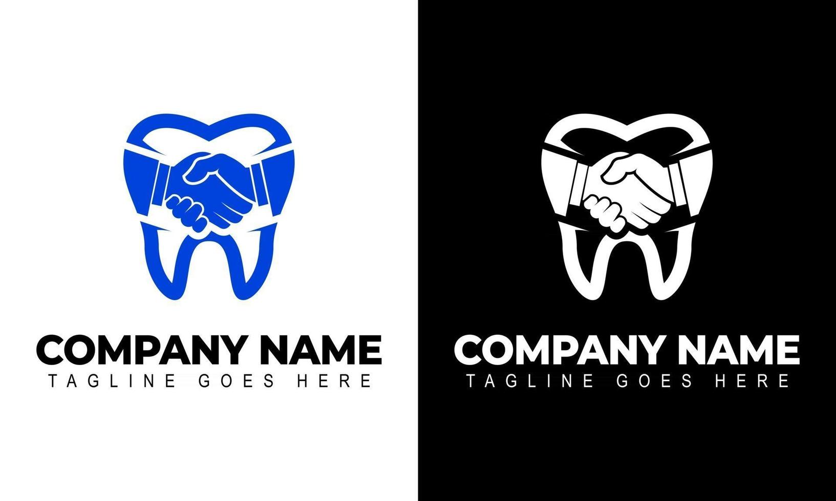 tandläkares logotyp. tandklinik kreativa företag vektor logotyp.