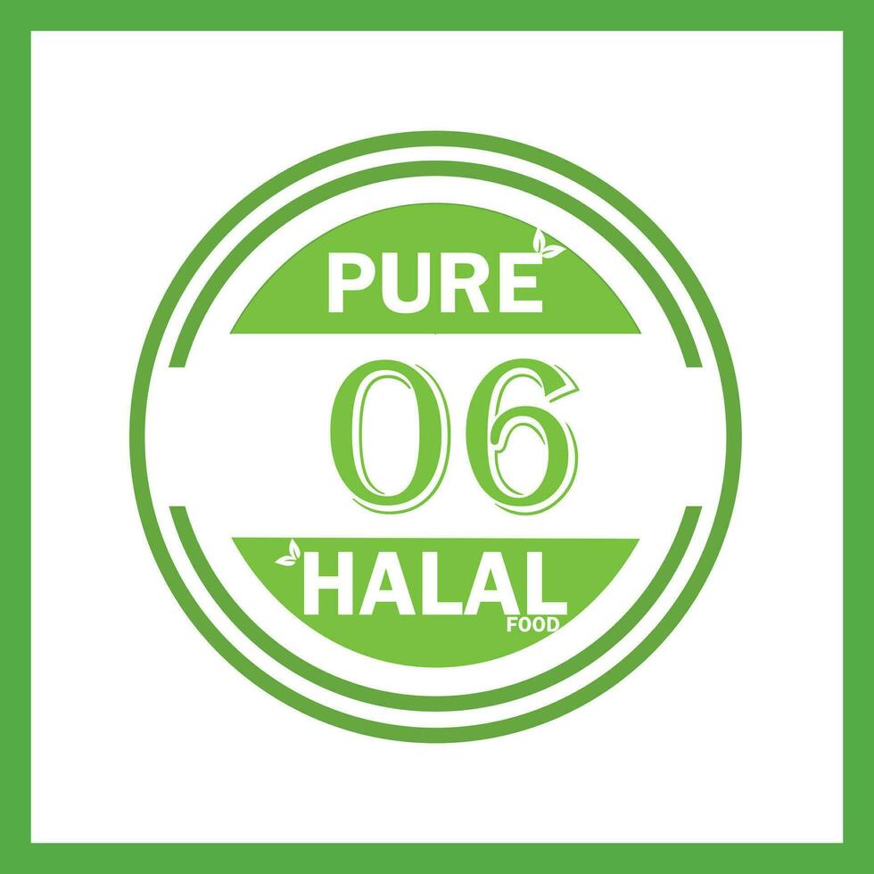 design med halal blad design 06 vektor
