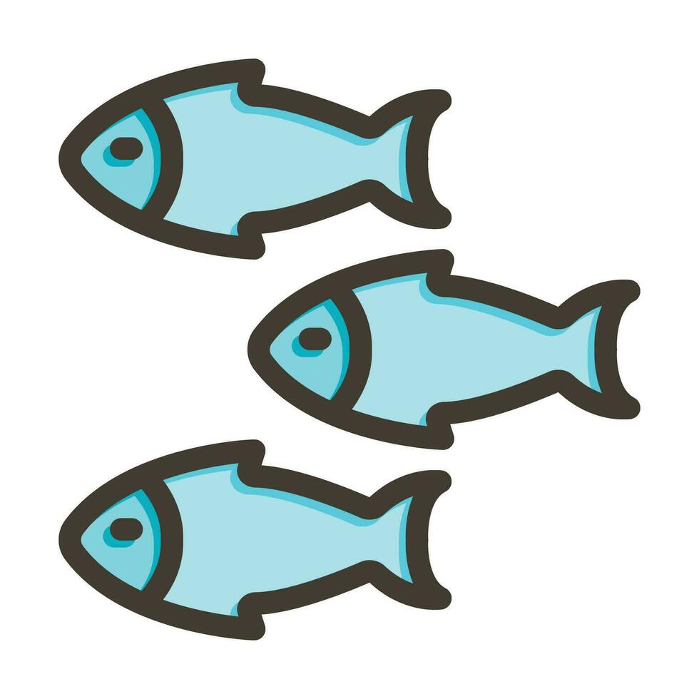 Fische Vektor dick Linie gefüllt Farben Symbol zum persönlich und kommerziell verwenden.