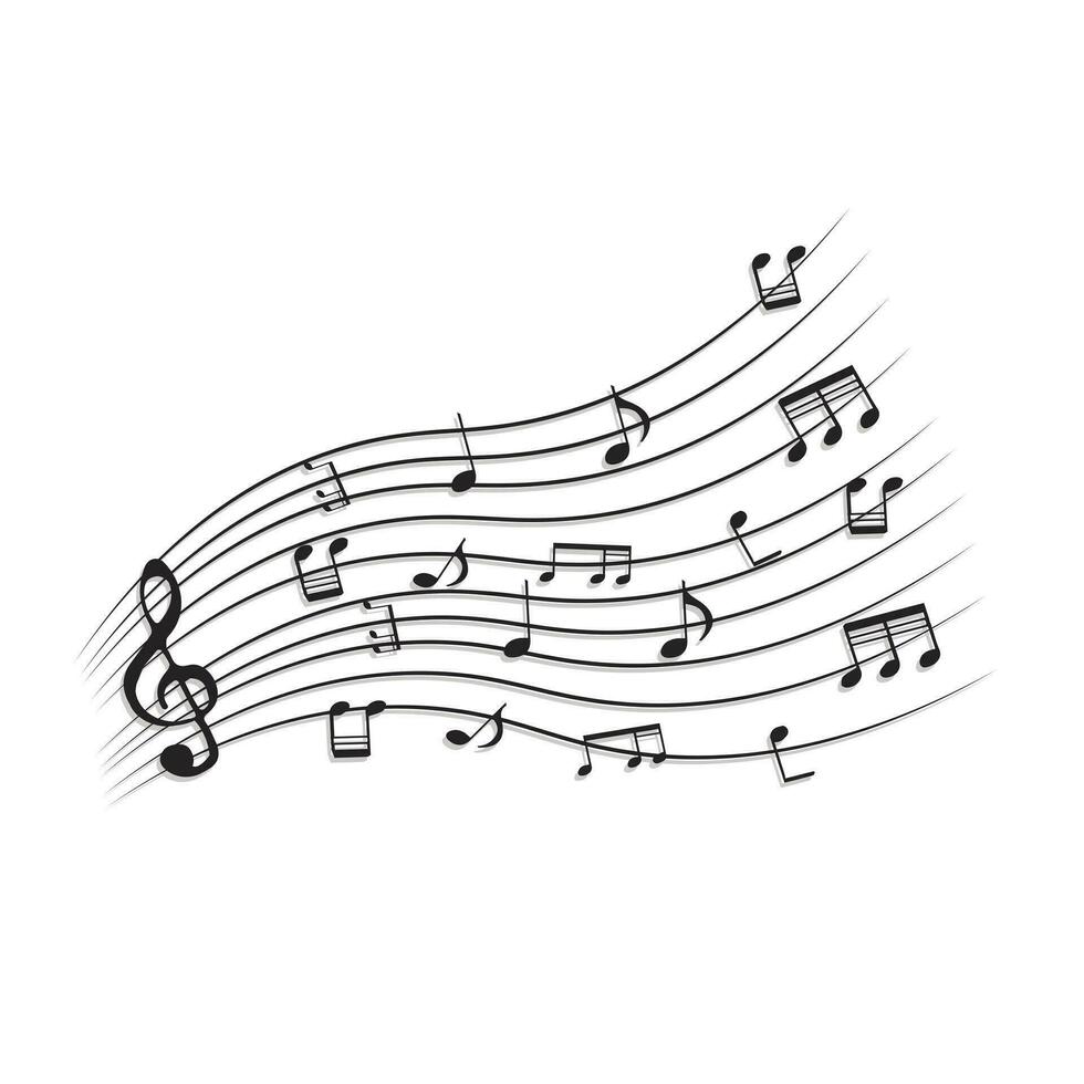 Musik- Hinweis kostenlos vektor