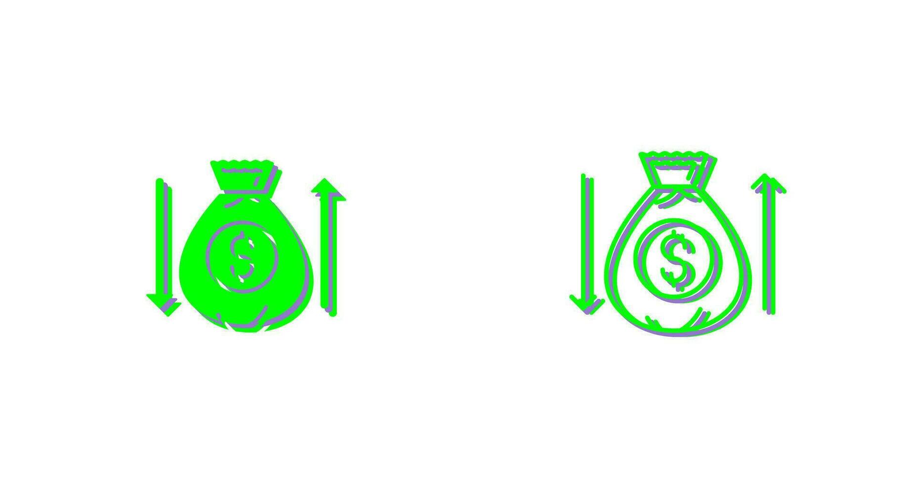 pengar påse vektor ikon