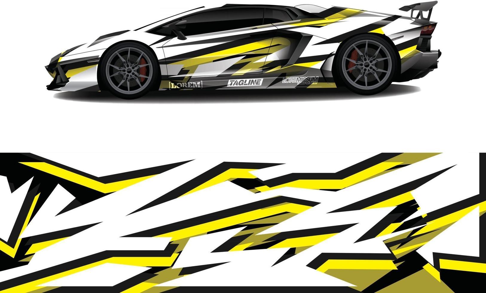 sport bil dekal wrap design vektor