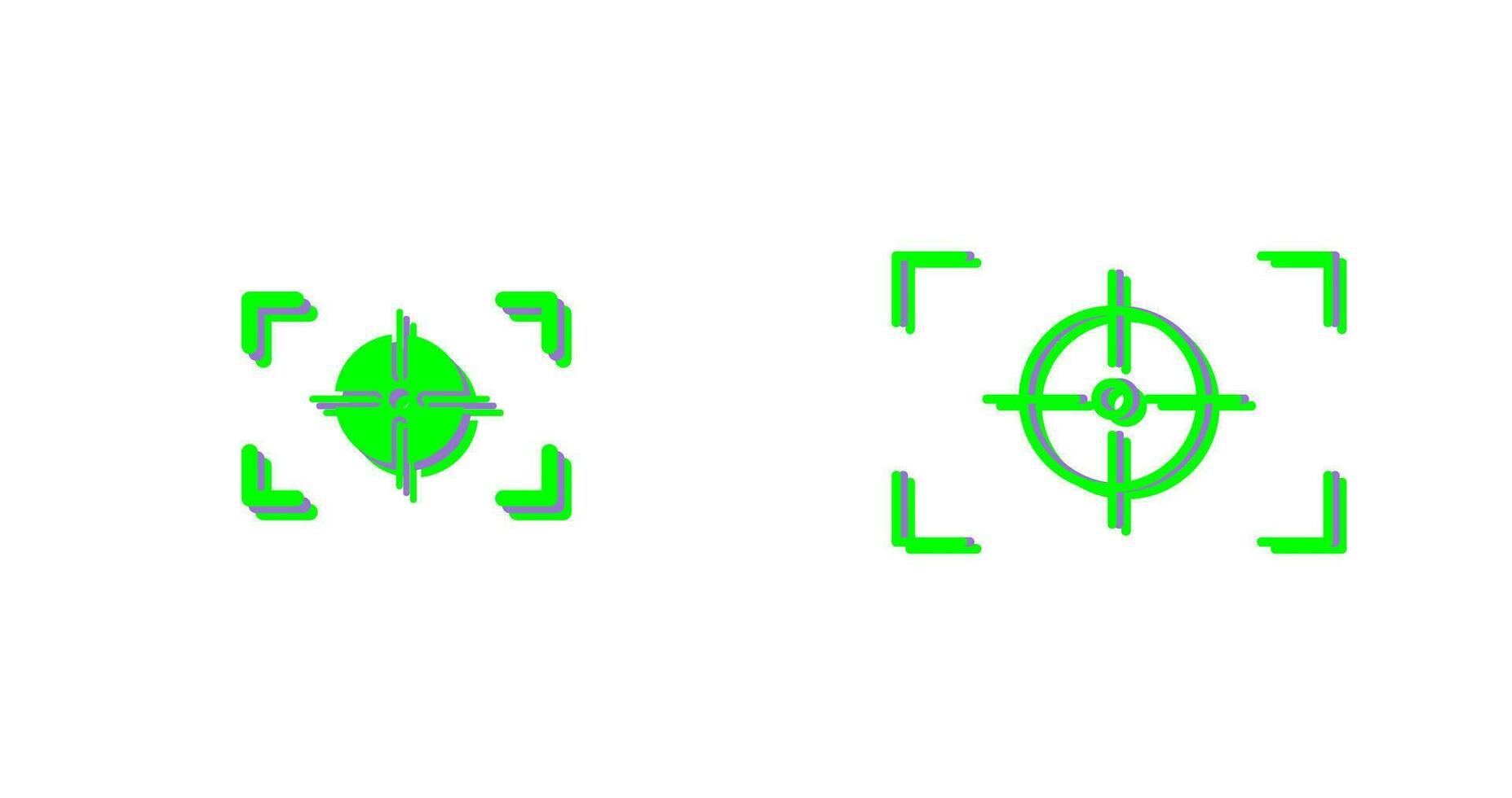 Horizontales Vektorsymbol mit einzigartigem Fokus vektor