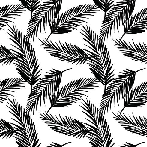Nahtloses exotisches Muster mit Palmblättern. vektor