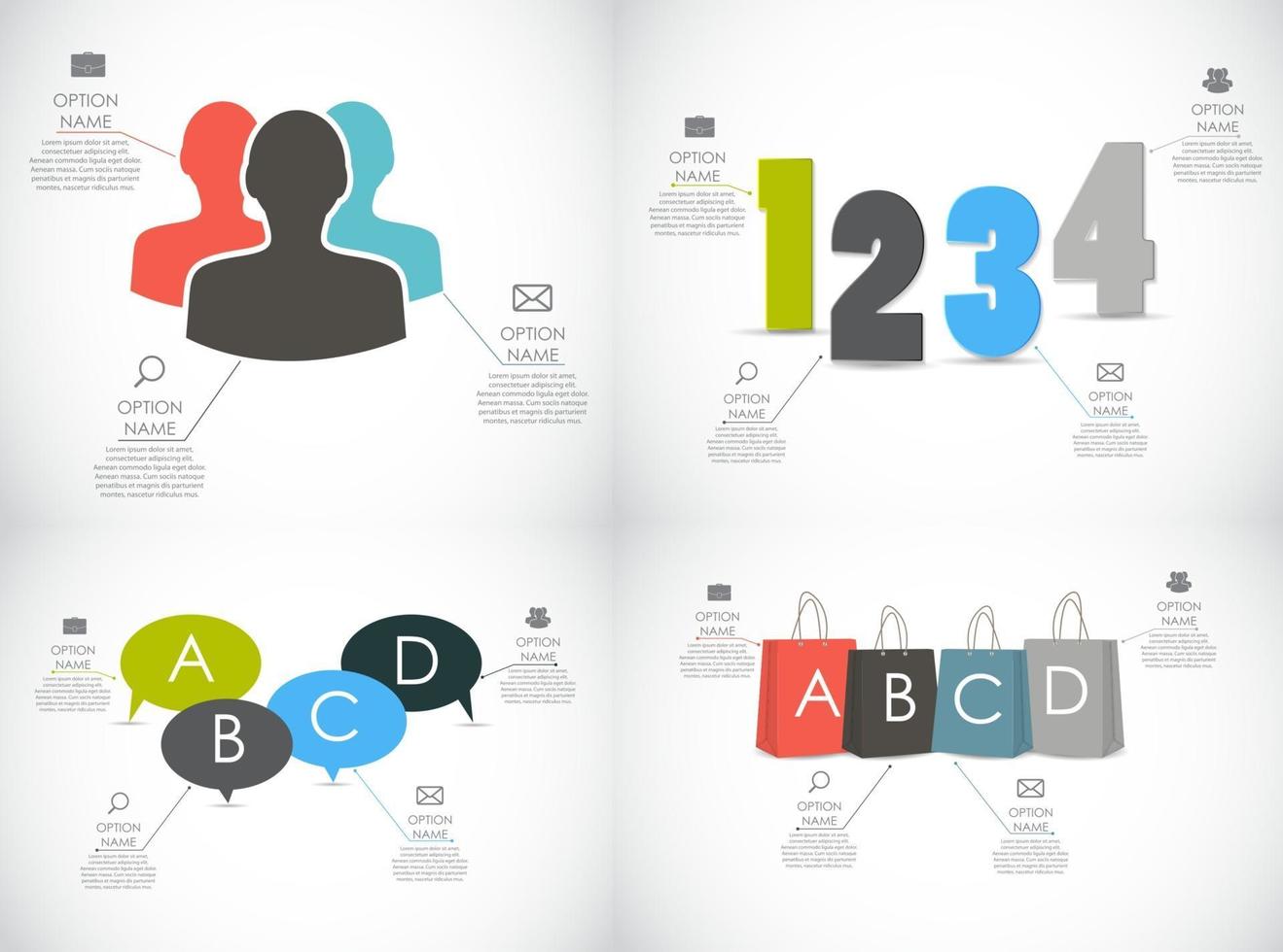 samling av infografiska mallar för affärsvektorillustration vektor