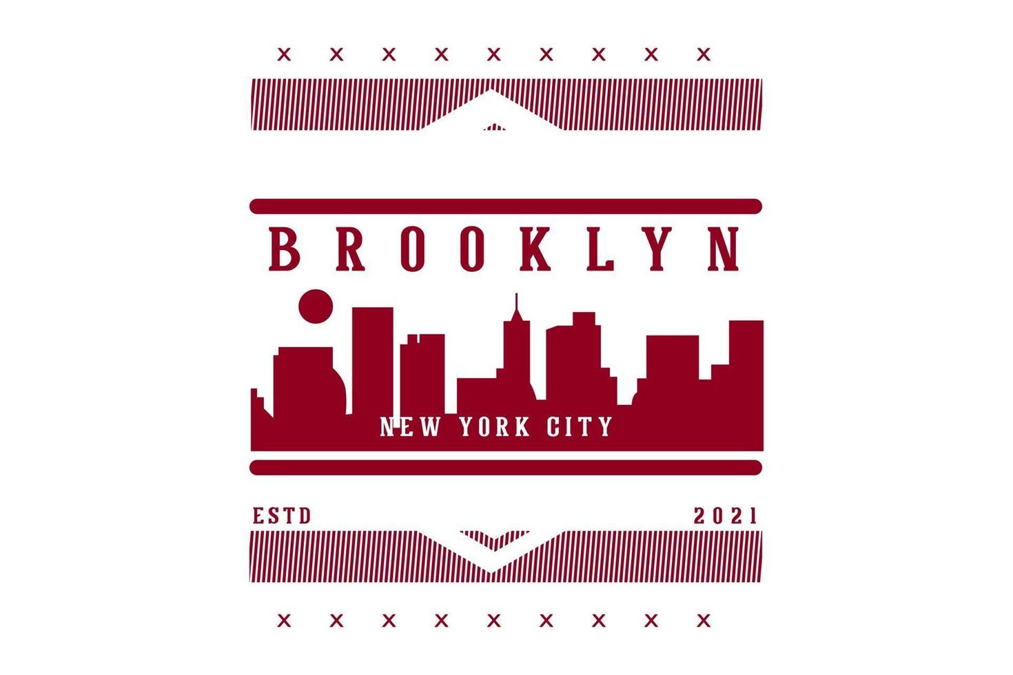 Brooklyn New York City Typografie-Design vektor