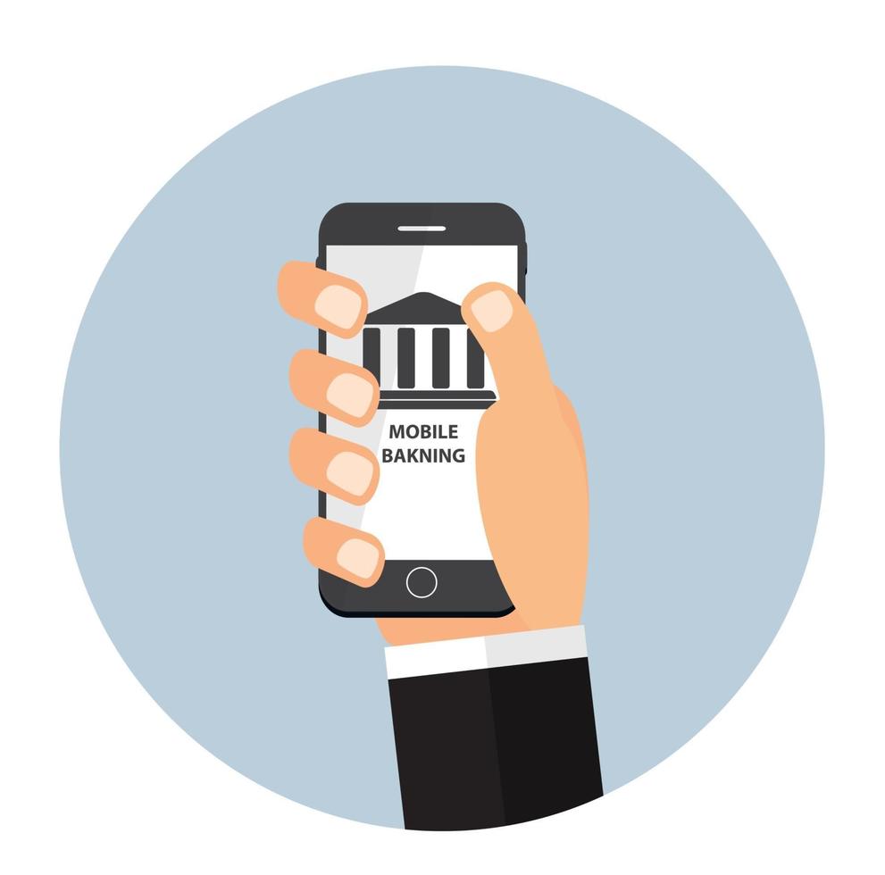 Mobile Banking Zahlung flache Konzept Vektor-Illustration vector