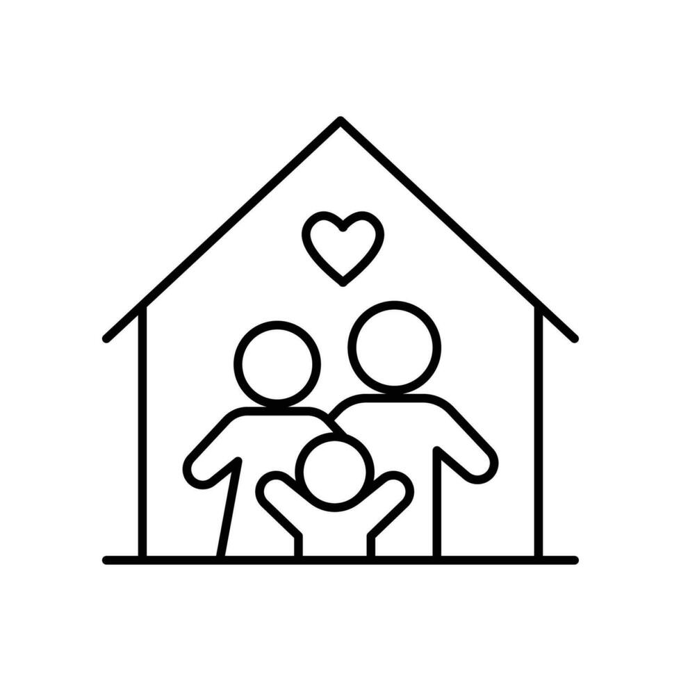 Lycklig familj ikon. platt stil. mamma, pappa, och barn av föräldrar symbol för din webb webbplats design, logotyp, app, ui. vektor illustration design.