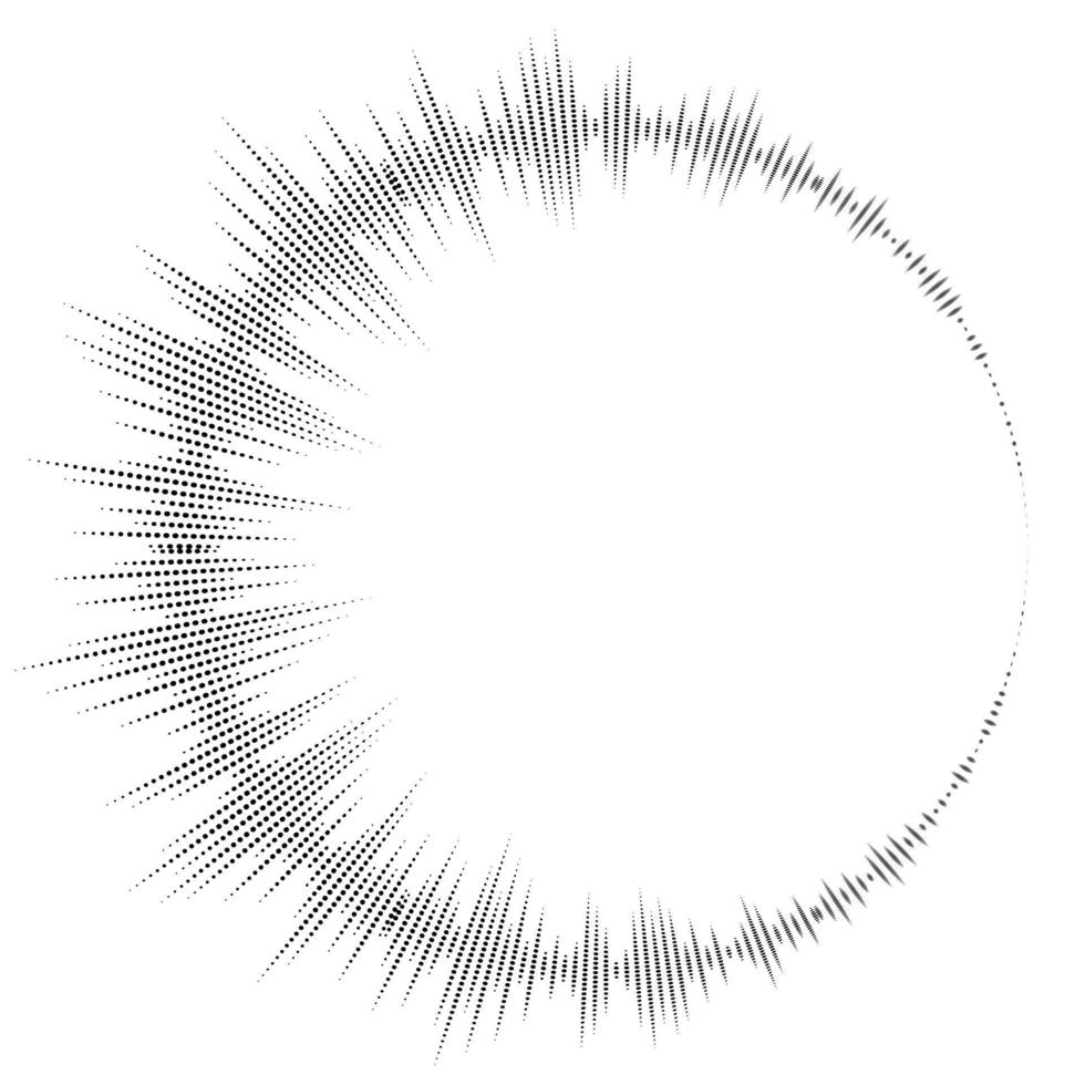 sprängande strålar. sunburst ram. abstrakt utjämningselement med prickad vektor