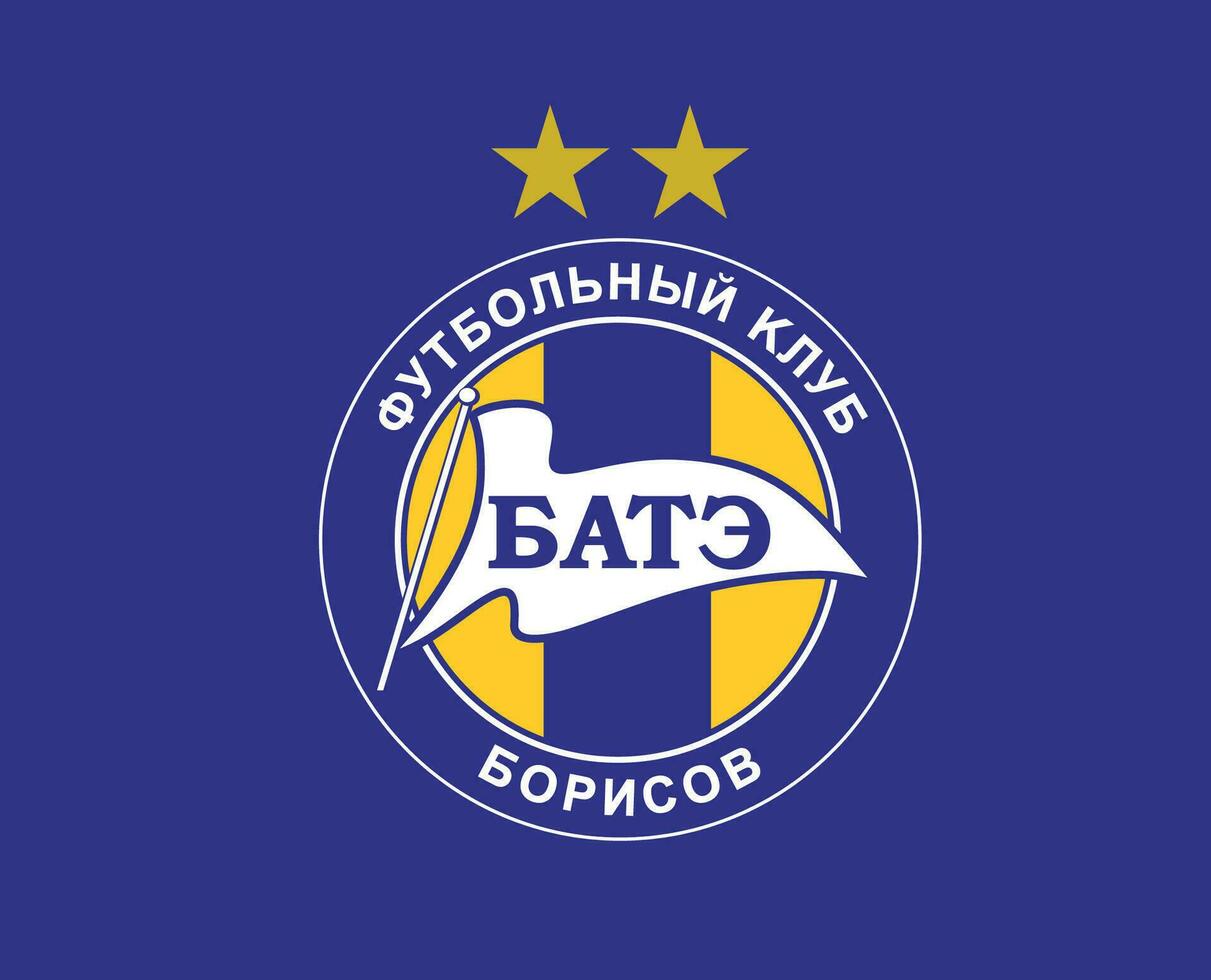 fk bate borisov klubb symbol logotyp Vitryssland liga fotboll abstrakt design vektor illustration med blå bakgrund