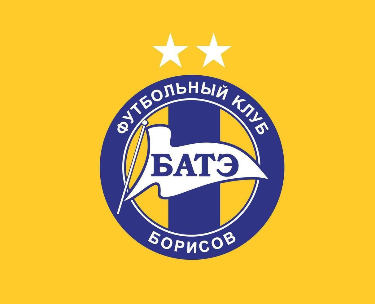 fk bate borisov klubb symbol logotyp Vitryssland liga fotboll abstrakt design vektor illustration med gul bakgrund