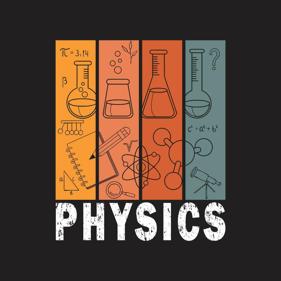 Physik Typografie T-Shirt Vektor Design