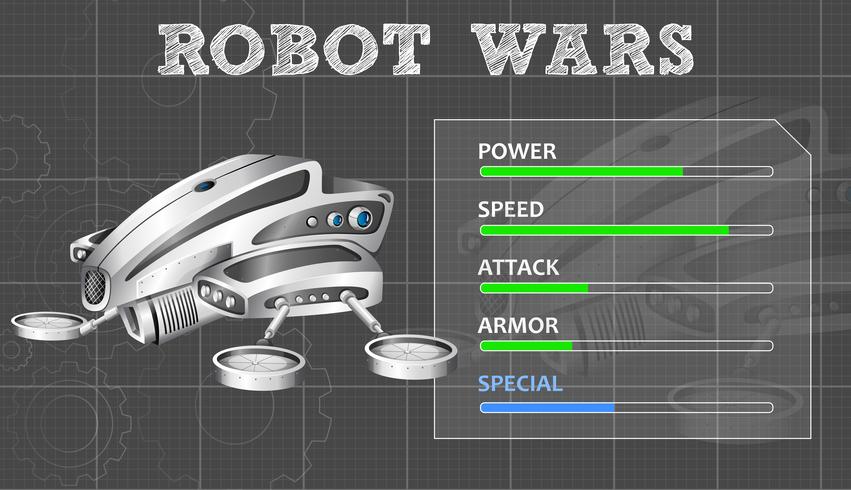 Teknisk design för modern robot vektor