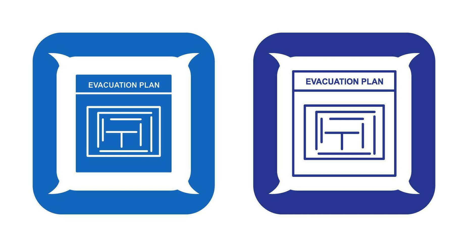 evakuering planen vektor ikon