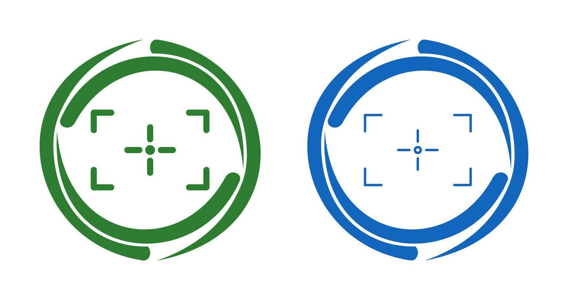 einzigartiges Fokusvektorsymbol vektor