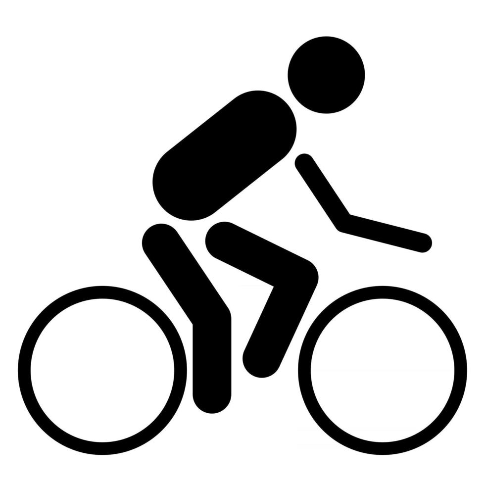 Olympische Sommerspiele Sportvektorsymbole - Piktogramm für das Radfahren vektor