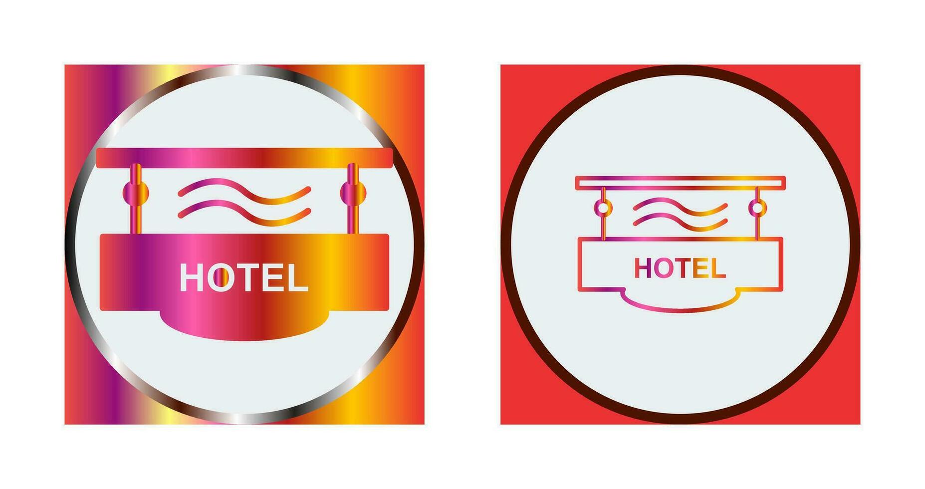 Vektorsymbol für Hotelzeichen vektor